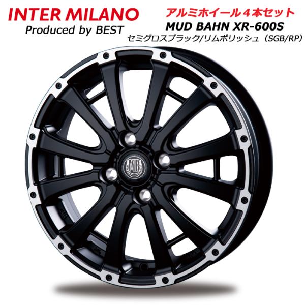 15×4.5J 4穴 PCD 100 +45 INTER MILANO MUD BAHN XR-60...