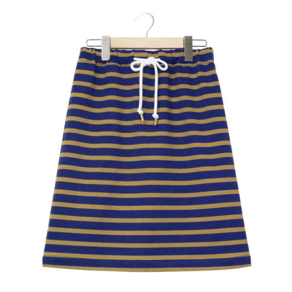 ボーダー柄ニットスカート70（ウエストゴム入り）