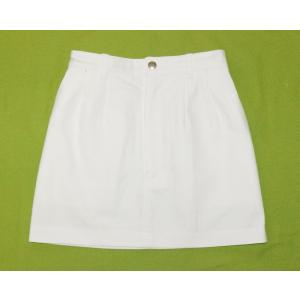 デニム風ホワイトミニスカート69｜cha