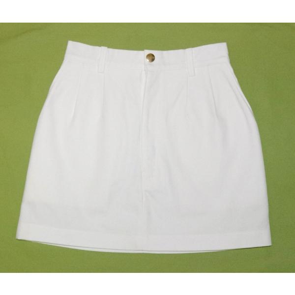 デニム風ホワイトミニスカート69G