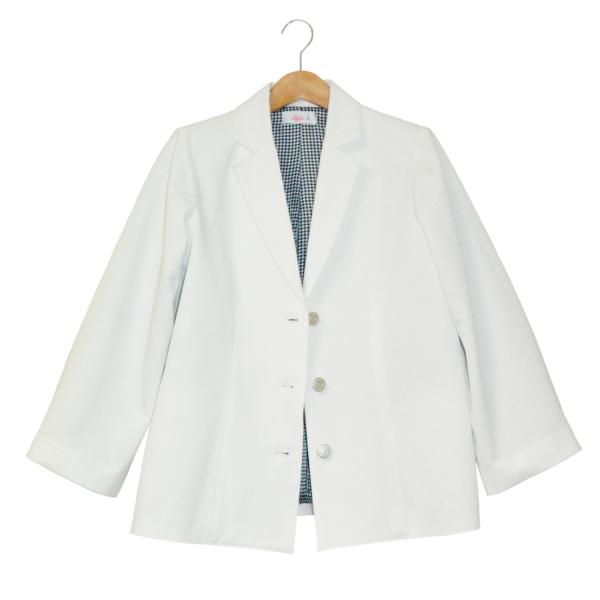 Denim Tailored Jacket White Black13