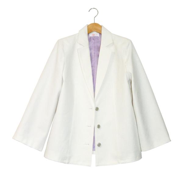Denim Tailored Jacket White Purple13