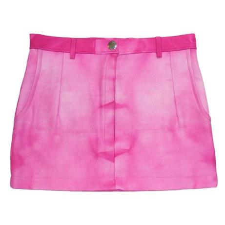 ワイルドピンクデニムミニスカート76