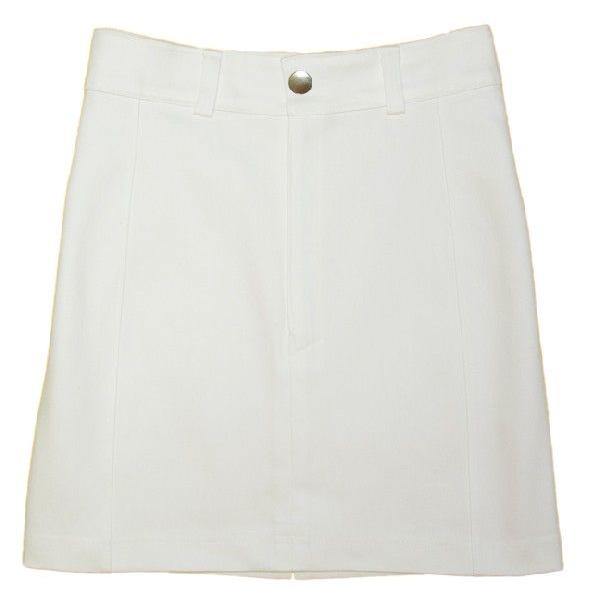 White Stretch Denim Skirt A6-73