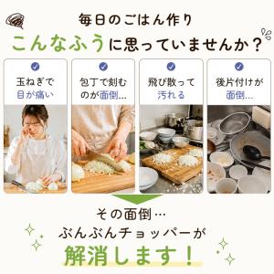大容量900ml ふたも洗える ぶんぶんチョッ...の詳細画像2