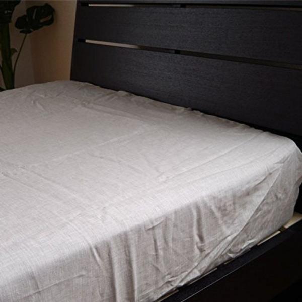 ボックスシーツ ベージュ 寝具・ベッド関連アイテム 日本製 肌触りのよい麻リネン100％ベッド用ボッ...