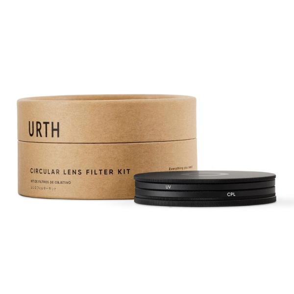 カメラ用レンズフィルター Urth 58mm UV + 偏光(CPL) レンズフィルターキット