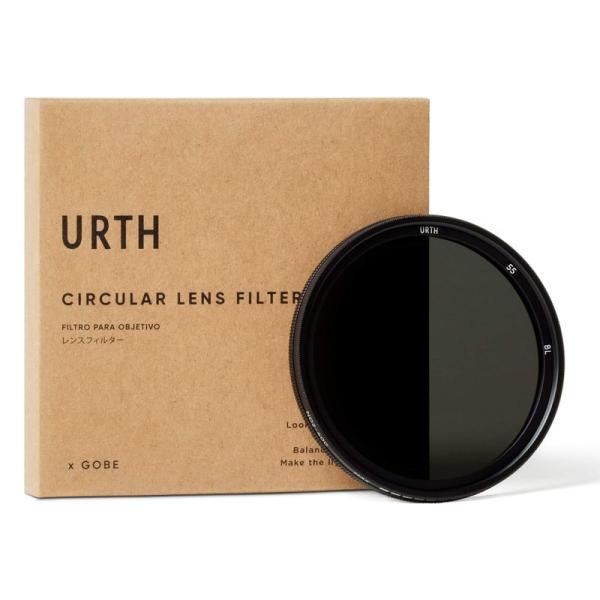 カメラ用フィルター Urth 55mm ND2-400 (1-8.6ストップ) 可変調整可能NDレン...