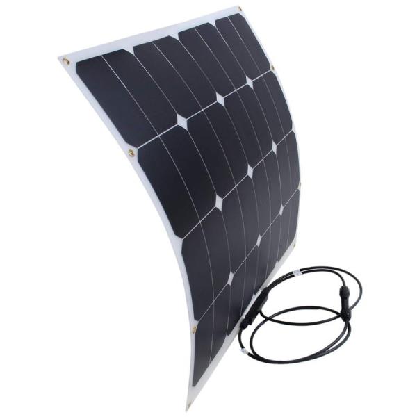 ソーラーパネル CUREキュア セミフレキシブル 太陽光パネル 単結晶 50W バックコンタクト型 ...
