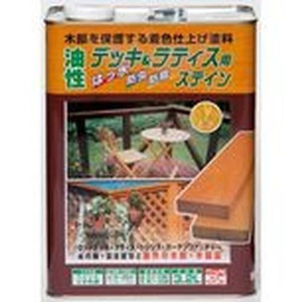 塗料缶・ペンキ ウォルナット 油性 ニッペ ペンキ 油性デッキ&amp;ラティス用 3.2L 屋外 ステイン...