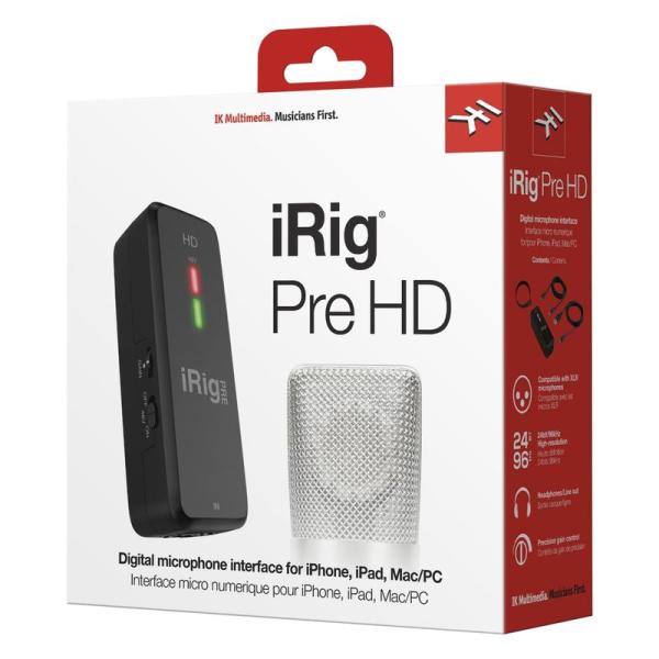 オーディオ機器 IK Multimedia iRig Pre HD クラスAプリアンプ搭載モバイル・...