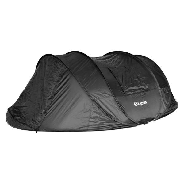 ライシン ポップアップテント ワンタッチテント UVカット 遮光 遮熱 大型 テント ブラック