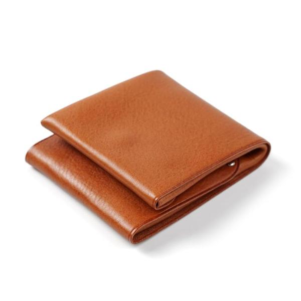 ベルマニ ノンステッチで仕立てた超薄型ビルフォードウォレット 極小財布 ミニウォレット 二つ折り財布...