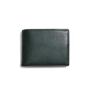FUJITAKA ACCESSORIES 二つ折り財布 カード段4 メンズ レザー (ネイション) No.618604(グリーン)