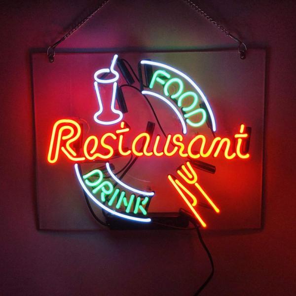 ネオンサイン、『Restaurant』NEON SIGN 、ディスプレイ サインボード、ギフト、 省...