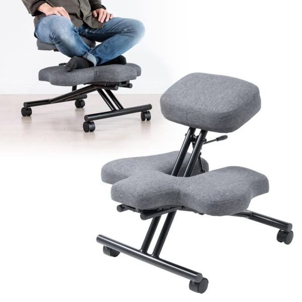 イーサプライ バランスチェア 瞑想椅子 あぐら 正座 立て膝 むくみ防止 高さ調整 背筋 テレワーク...