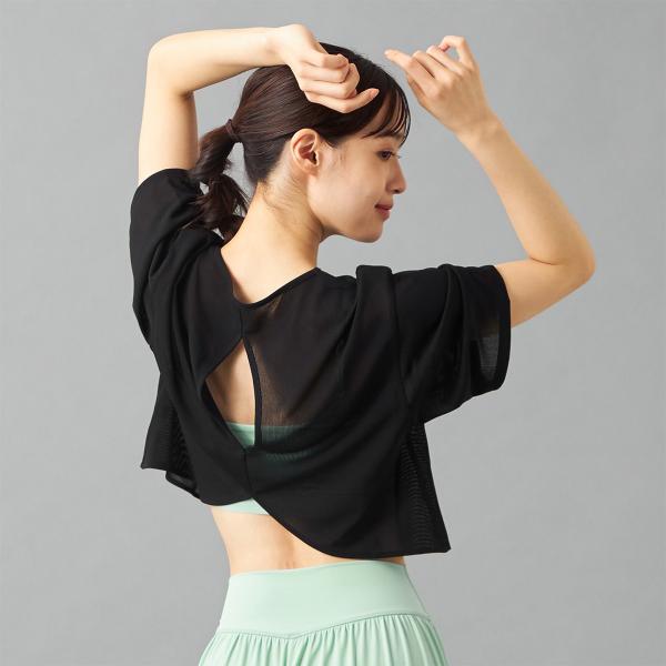 【チャコット 公式(chacott)】シアーリブバックシャンTシャツ