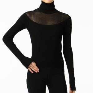 【チャコット 公式(chacott)】【NOZOMI IIJIMA】ブラック再入荷！シアー切り替えハイネックニット