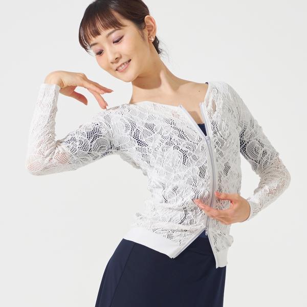 【チャコット 公式(chacott)】【ノーソーイングニット】レーシージップアップニットトップ