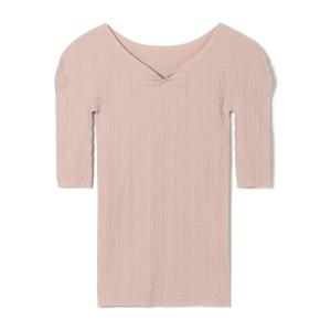 プチローズＶネックニットトップ