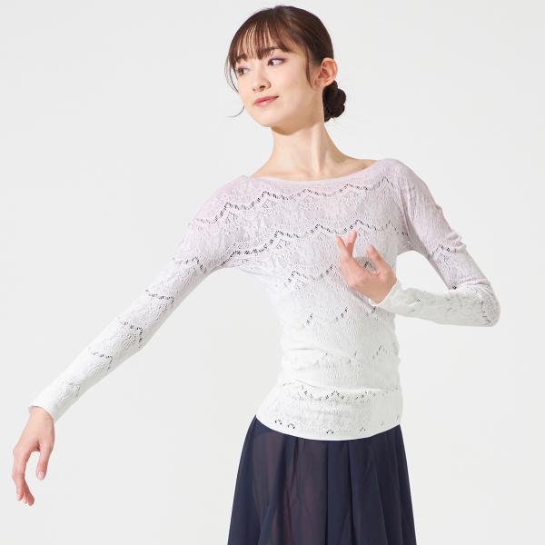 【チャコット 公式(chacott)】【ノーソーイングニット】箔プリントグラデーショントップ