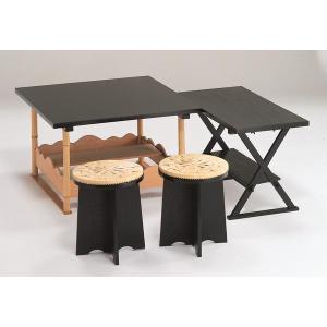 茶道具/立礼】再好円椅 尺二円座付2客（組立上がり）中村宗悦作 ※点