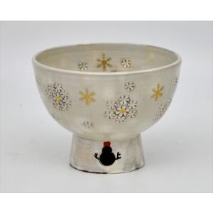 茶道具 抹茶茶碗 クリスマス 楽茶碗 聖夜 吉村楽入作 : 茶道具いまや