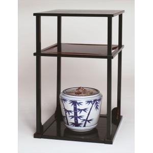 水指 高取写 耳付 中村与平作（桐箱） ※棚別売り : 茶道具 銘茶 左座園