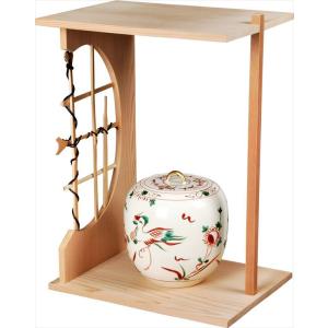 茶道具/蓋置/futaoki/lid rest】蓋置 三彩 青海波 横石嘉助作（桐箱