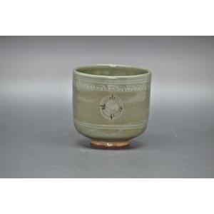 中古 茶道具 抹茶茶碗 那智黒釉 寒川栖鳳作 紀州焼葵窯 茶道 : 茶道具