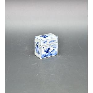 香合 染付 屏風箱 景徳鎮 王懐英作 茶道 茶道具 : 和空間ヤフー