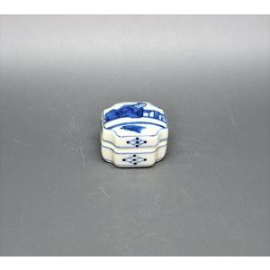 香合 呉須 周茂淑 景徳鎮 王懐英作(桐箱)の商品画像