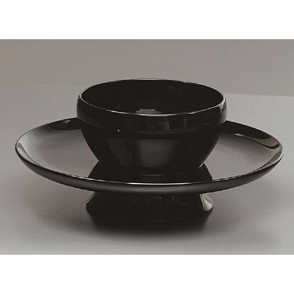 新油滴天目茶碗セット（化粧箱）（真塗天目台・紹鴎緞子仕服付）