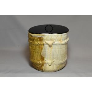 楽助造 南蛮縄簾水指（共箱） : 茶道具と掛軸のショップつなぐ - 通販