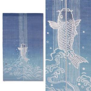 のれん 暖簾 麻混手書きのれん (紫陽花 菖蒲 金魚) 和風 爆買