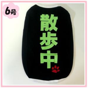 (犬服 ネコポス便）Tシャツ　散歩中(夜光塗料）　6号　(激安　ドッグウェア Tシャツ)｜chaidee-wanwan