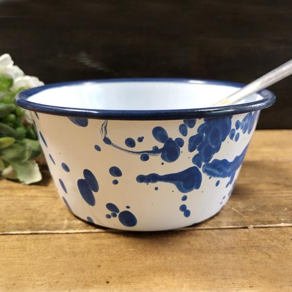 【ホーローボウル：b&amp;w13cm】ホーロー　ボウル　皿 タイ料理　エスニック料理 タイ雑貨　アジアン...