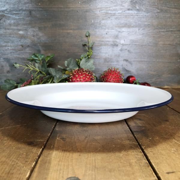 【ホーロー深皿：白18cm】ホーロー　白　皿 タイ料理　エスニック料理 タイ雑貨　アジアン雑貨 食器...