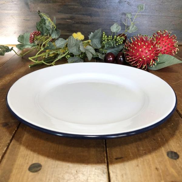 【ホーロー平皿：白27cm】ホーロー　白　皿 タイ料理　エスニック料理 タイ雑貨　アジアン雑貨 食器...