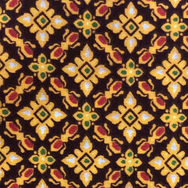 【送料無料】（バティックNO12　小柄　茶）タイ生地・古典柄・マルチカバー・タイ雑貨