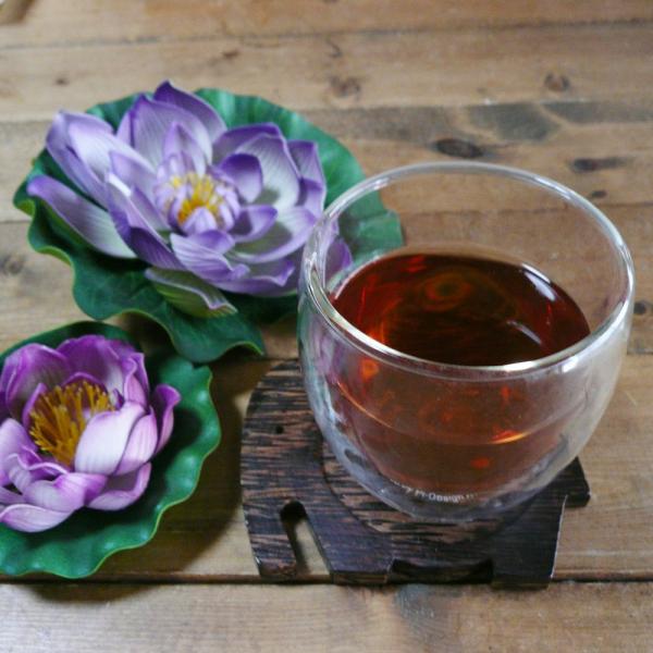 コースター　木製　鼻下げ象象【1枚】 コースター　タイ雑貨　タイ料理　象　マンゴーウッド