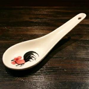 【にわとり食器 れんげ】 にわとり柄食器・タイ北部・ランパーン食器・タイ料理・タイ雑貨