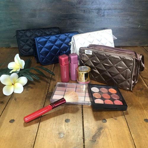 【NaRaYa/ナラヤ 】キルティング【4色展開】鏡付きポーチ（小）16cm   アジアン　タイ雑貨...