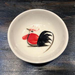 【にわとり食器 　小皿/丸形】 小鉢 ・小どんぶり にわとり陶器 にわとり食器 にわとり柄 タイ料理...