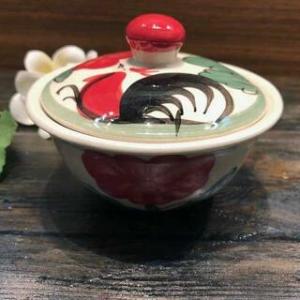 【にわとり食器 蓋付おわん 12cm 】蓋付き　どんぶり にわとり陶器 にわとり食器 にわとり柄 タ...