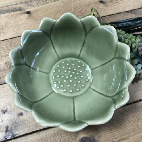 【蓮の花　ボール　17cm】　セラドン陶器　セラドン食器  陶器　タイ料理　 アジアン料理 　タイ雑...