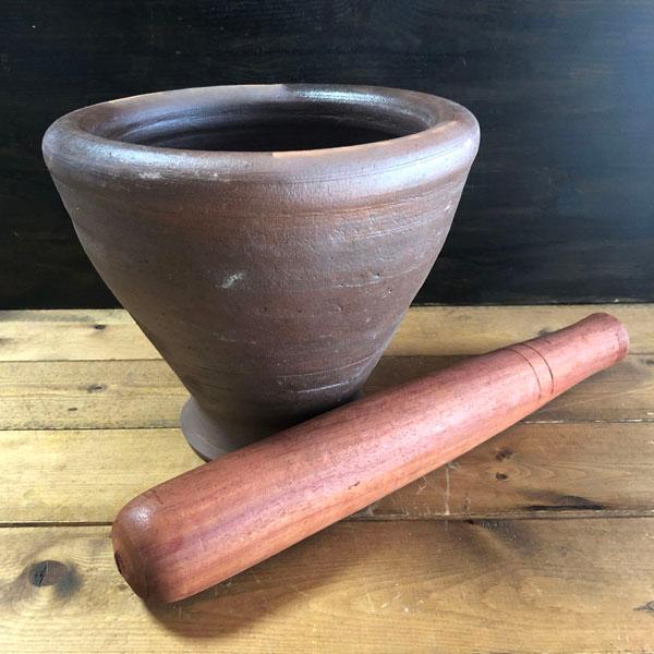ソムタム・陶器すり鉢9インチ[O-13]