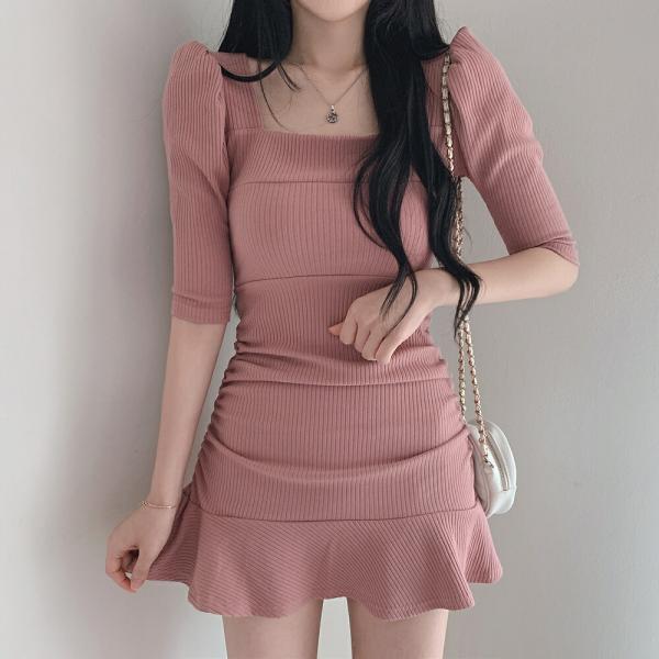 ワンピース ドレス ミニワンピース スリム 綺麗め 清楚系 着痩せ オシャレ 気質 可愛い 人気 姫...