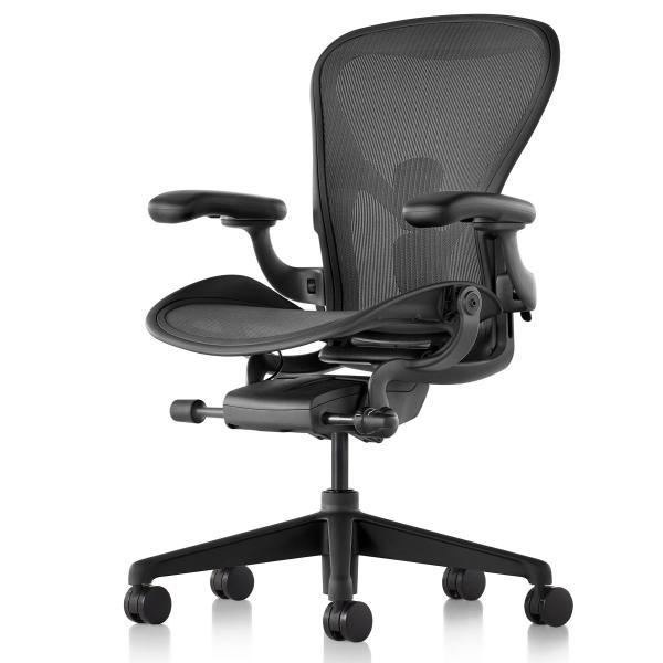 ハーマンミラー アーロンチェア リマスタード Aサイズ グラファイトベース ポスチャーフィットSL