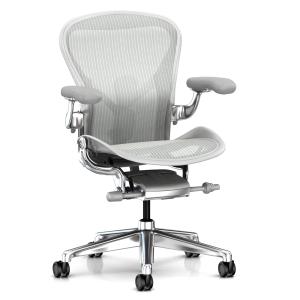 ハーマンミラー アーロンチェア リマスタード Bサイズ ミネラル/ポリッシュドベース ポスチャーフィットSL DC1キャスター アーム：ビニール